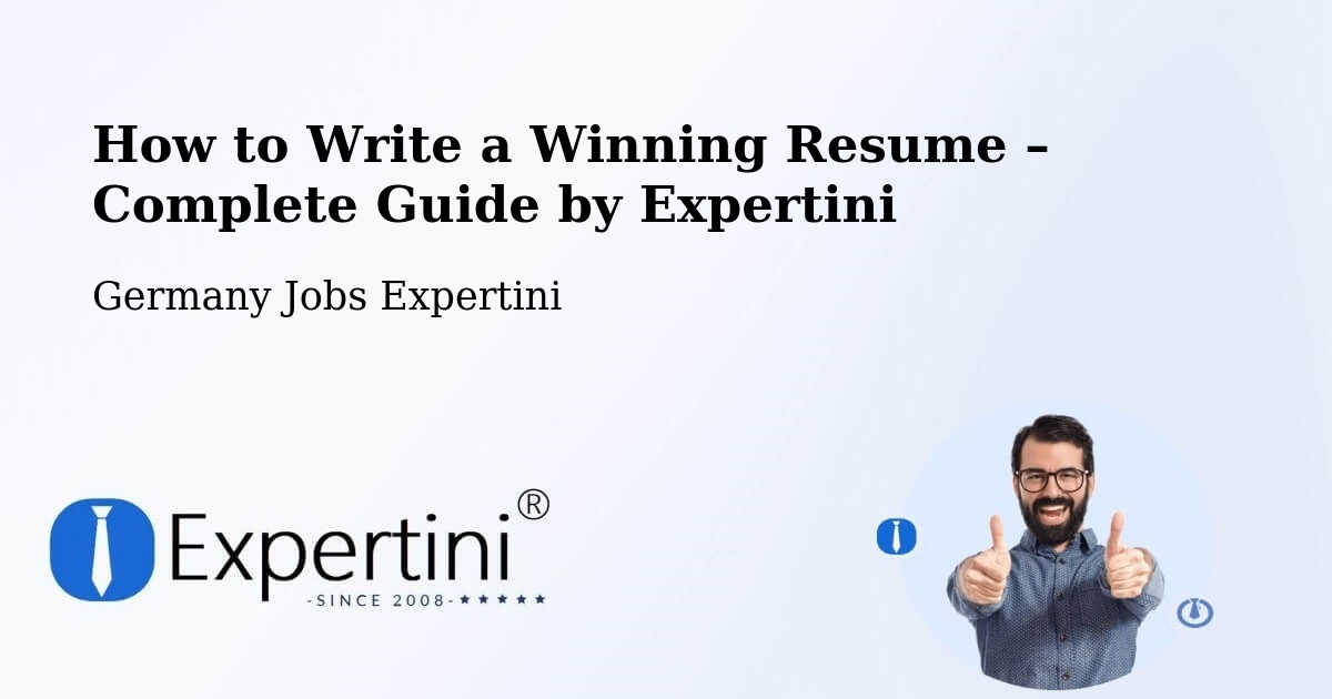 Resume Writing Guide for Job Seekers – Bielefeld - Bielefeld, Germany Jobs Expertini